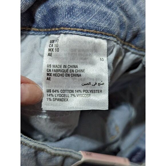 NWT Charter Club Women's Blue Light Washed A-Line Denim Shirt Size 10 - Picture 5 of 6